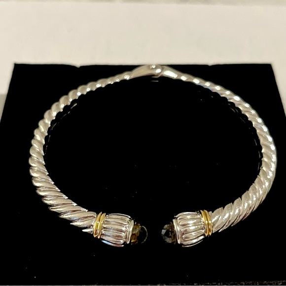 Colorè SG 14k gold and Sterling Silver Amethyst adjustable cuff. - Picture 2 of 9